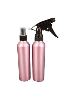 Aluminum Spray & Pump Bottles 2-Pack With Black Caps For Plant Garden Beauty Or